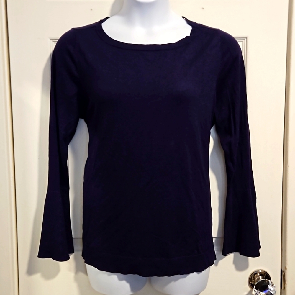 Lane Bryant, bell sleeve, purple sweater.  Size 18-20.
